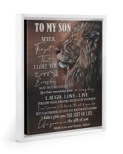 MOM TO SON GIFT LION FOLLOW YOUR DREAMS - LAUGH Floating Framed Canvas Prints White tile