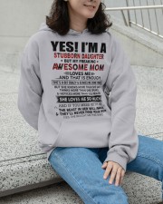 STUBBORN DAUGHTER GIFT - CRAZY MOM PERFECT ENOUGH Hooded Sweatshirt apparel-hooded-sweatshirt-lifestyle-front-101