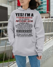 STUBBORN DAUGHTER GIFT - CRAZY MOM PERFECT ENOUGH Hooded Sweatshirt apparel-hooded-sweatshirt-lifestyle-front-103