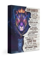 MOM TO DAUGHTER GIFT BELIEVE STRAIGHTEN CROWN LION 11x14 Gallery Wrapped Canvas Prints front