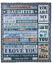 MOM TO DAUGHTER GIFT TODAY IS A GOOD DAY - SMILE Fleece Blanket - 50" x 60" front