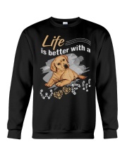 Life is better with a woof Crewneck Sweatshirt thumbnail