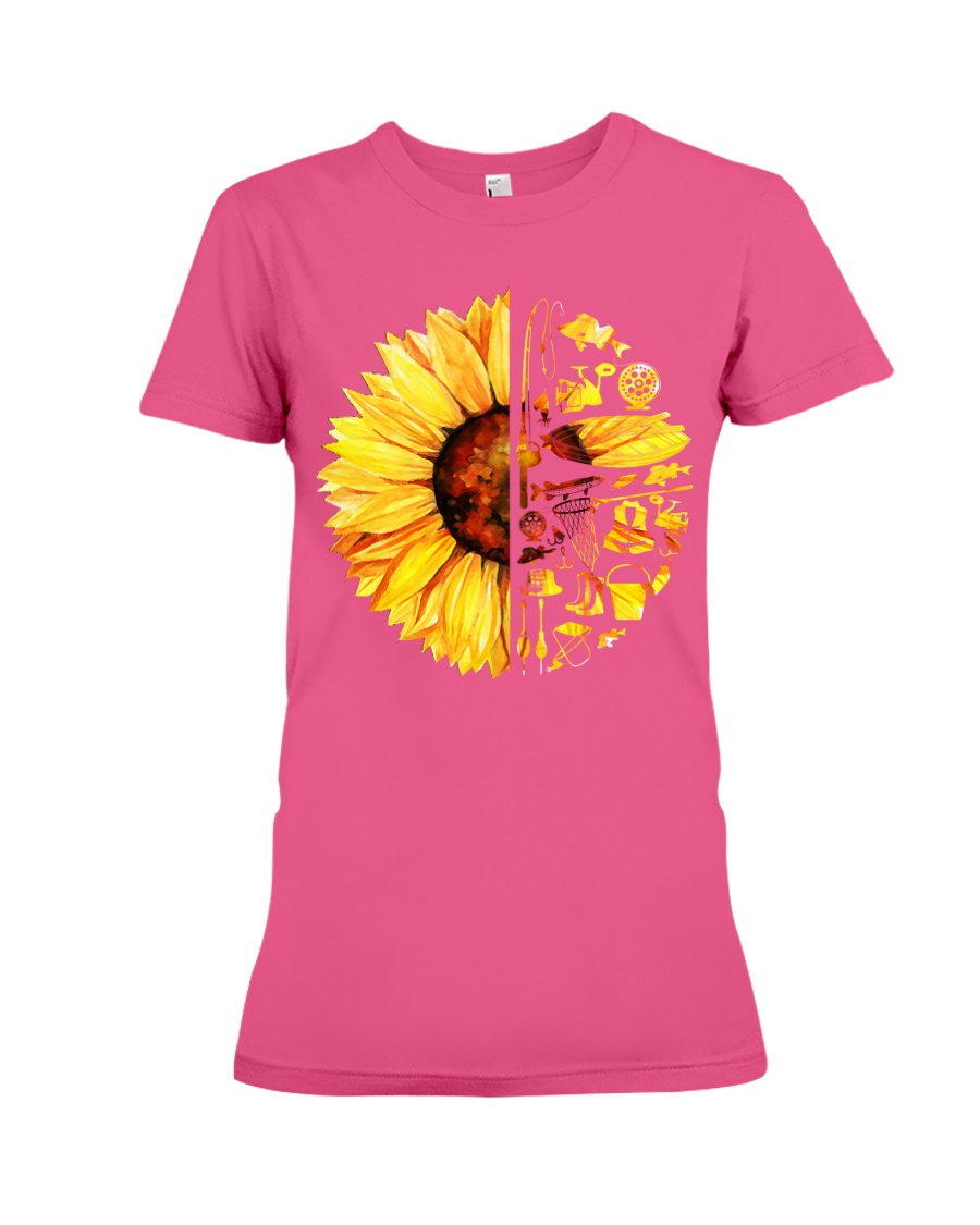 FISHING SUNFLOWER- LIMITED EDITION Premium Fit Ladies Tee