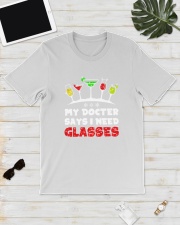 MY DOCTER SAYS I NEED GLASSES - WINE Classic T-Shirt lifestyle-mens-crewneck-front-17