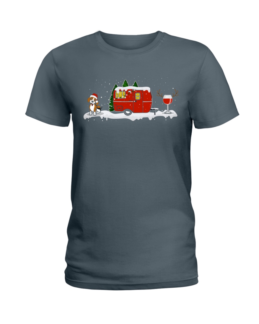 BEAGLE CAMPING AND WINE - LIMITED EDITION Ladies T-Shirt