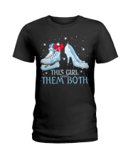 THIS GIRL LOVES THEM BOTH Ladies T-Shirt thumbnail