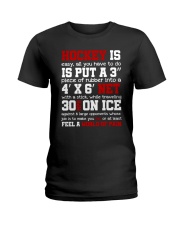 HOCKEY IS EASY Ladies T-Shirt thumbnail