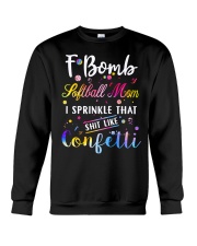 F BOMB SOFTBALL MOM Crewneck Sweatshirt thumbnail