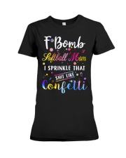 F BOMB SOFTBALL MOM Premium Fit Ladies Tee thumbnail