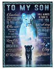 Lion To My Son Fleece Blanket tile