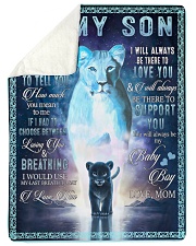 Lion To My Son Sherpa Fleece Blanket tile