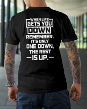 IT'S ONLY ONE DOWN THE REST IS UP Classic T-Shirt lifestyle-mens-crewneck-back-3