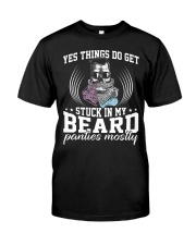YES THINGS DO GET STUCK IN MY BEARD Premium Fit Mens Tee thumbnail