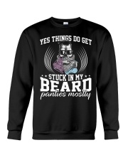 YES THINGS DO GET STUCK IN MY BEARD Crewneck Sweatshirt thumbnail