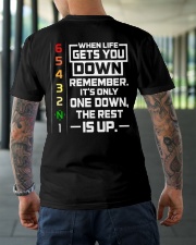 IT'S ONLY ONE DOWN THE REST IS UP Classic T-Shirt lifestyle-mens-crewneck-back-3