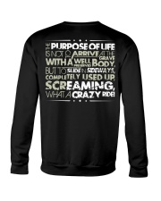 COMPLETELY USED UP SCREAMING WHAT A CRAZY RIDE Crewneck Sweatshirt thumbnail