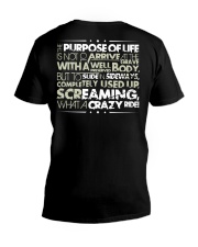 COMPLETELY USED UP SCREAMING WHAT A CRAZY RIDE V-Neck T-Shirt thumbnail