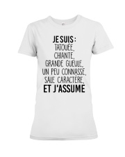 JE SUIS TATOUEE CHIANTE GRANDE GUEULE Premium Fit Ladies Tee thumbnail