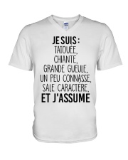 JE SUIS TATOUEE CHIANTE GRANDE GUEULE V-Neck T-Shirt thumbnail