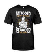 TATTOOED FOR MY PLEASURE BEARDED FOR YOURS Premium Fit Mens Tee thumbnail