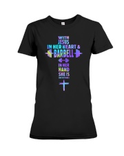 Fitness With Jesus Premium Fit Ladies Tee tile