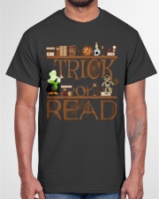 Librarian Trick or Read Classic T-Shirt garment-tshirt-unisex-front-03