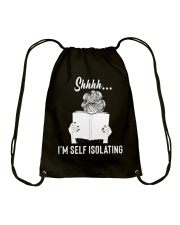 Librarian Shhh... I'm self isolating Drawstring Bag tile