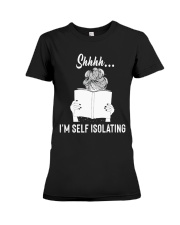 Librarian Shhh... I'm self isolating Premium Fit Ladies Tee tile