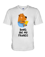 Librarian Books Are My Friends V-Neck T-Shirt tile