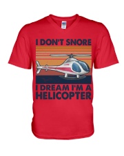 Pilot I Dream I'm A Helicopter V-Neck T-Shirt tile