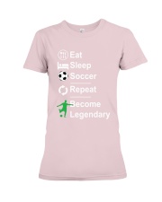 Soccer Repeat Premium Fit Ladies Tee tile