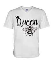 Bee Queen V-Neck T-Shirt tile
