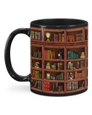 Library Book Shelf Mug back