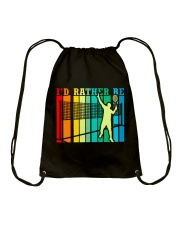 Badminton I'd Rather Be Drawstring Bag tile
