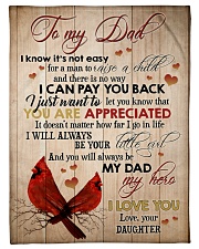 To My Dad - Daughter Small Fleece Blanket - 30" x 40" front