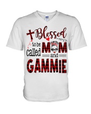 Blessed To Be Called Mom And Gammie V-Neck T-Shirt tile