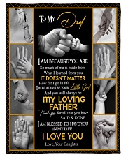 To My Dad - Daughter Small Fleece Blanket - 30" x 40" front