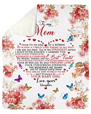 To My Mom - Daughter Sherpa Fleece Blanket tile