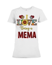 I Love Being A Mema Premium Fit Ladies Tee tile