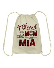 Blessed To Be Called Mom And Mia Drawstring Bag tile