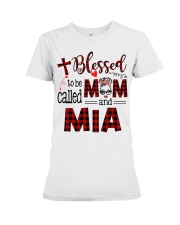 Blessed To Be Called Mom And Mia Premium Fit Ladies Tee tile