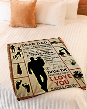 To My Dad - Daughter Small Fleece Blanket - 30" x 40" aos-coral-fleece-blanket-30x40-lifestyle-front-01