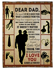 To My Dad - Daughter Small Fleece Blanket - 30" x 40" front