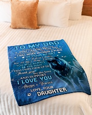 To My Dad - Daughter Small Fleece Blanket - 30" x 40" aos-coral-fleece-blanket-30x40-lifestyle-front-01