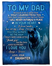 To My Dad - Daughter Small Fleece Blanket - 30" x 40" front