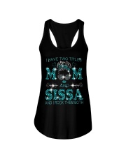 I Have Two Titles Mom And Sissa Ladies Flowy Tank tile