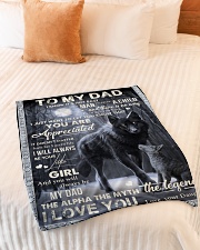 To My Dad - Daughter Small Fleece Blanket - 30" x 40" aos-coral-fleece-blanket-30x40-lifestyle-front-01