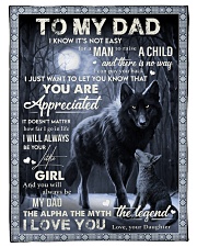To My Dad - Daughter Small Fleece Blanket - 30" x 40" front