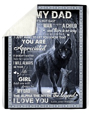 To My Dad - Daughter Sherpa Fleece Blanket tile