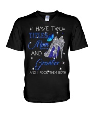 I Have Two Titles Mom And Granber V-Neck T-Shirt tile